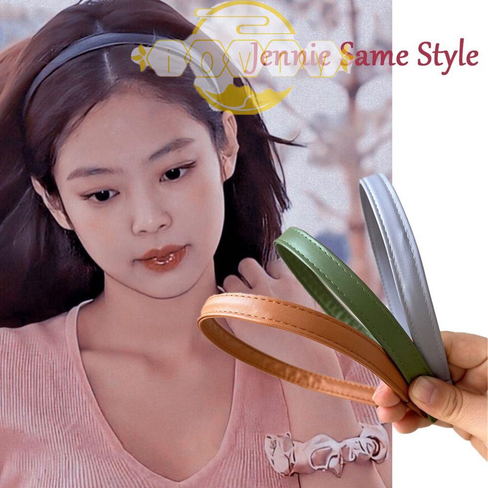 IVORY Kẹp Tóc Da PU Thiết Kế Đơn Giản Ngọt Ngào Cho Nữ