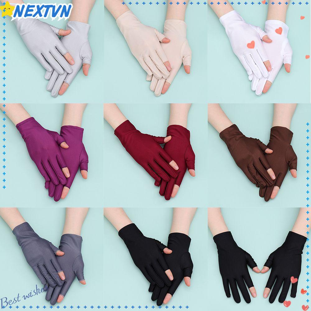 NEXTVN Găng Tay Lái Xe Ngắn Vải Spandex Mỏng Thoáng Khí Chống Nắng