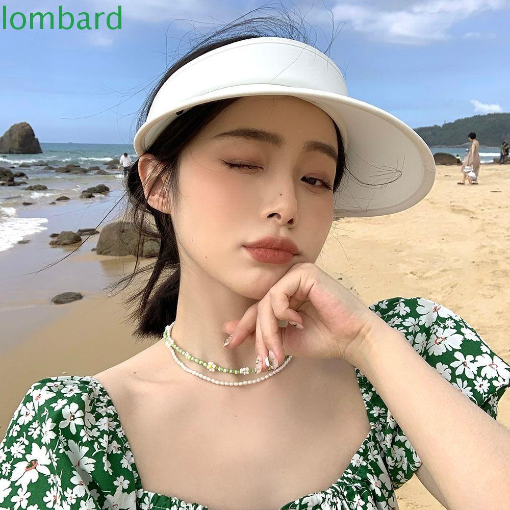 LOMBARD Nón Rộng Vành Hở Chóp Chống Tia UV Cho Nữ
