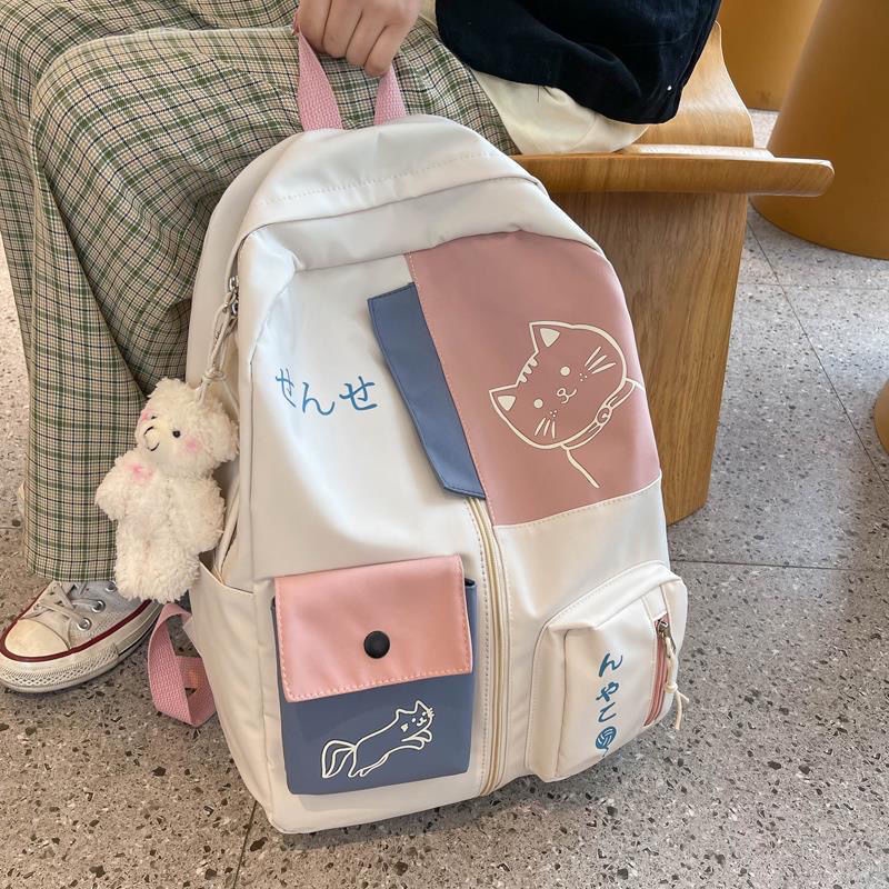 College student schoolbag female Korean version junior high school backpack cute little fresh backpack