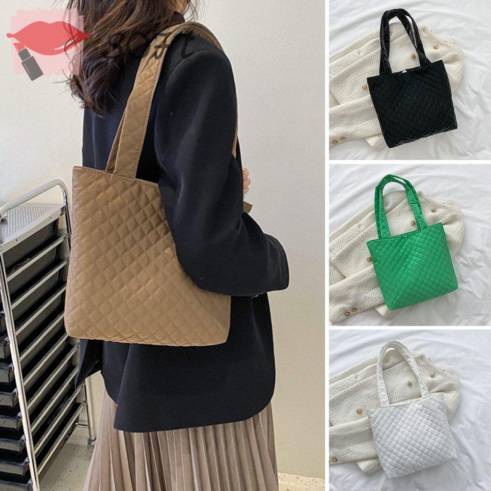 Túi Xách Cotton Nylon Sức Chứa Lớn Màu Trơn Thời Trang Cho Nữ