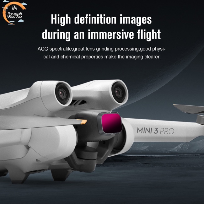 Set 3 Kính Lọc ND16 / 64 / 256 Cho Máy Bay Điều Khiển Dji Mini 3 Pro