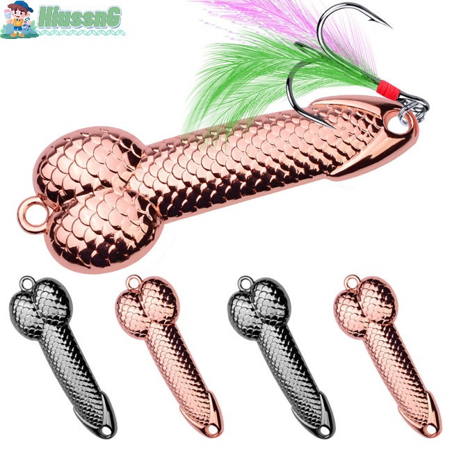 4 Mồi Giả Câu Cá Bằng Kim Loại Cứng 15g / 54mm Có Móc Câu