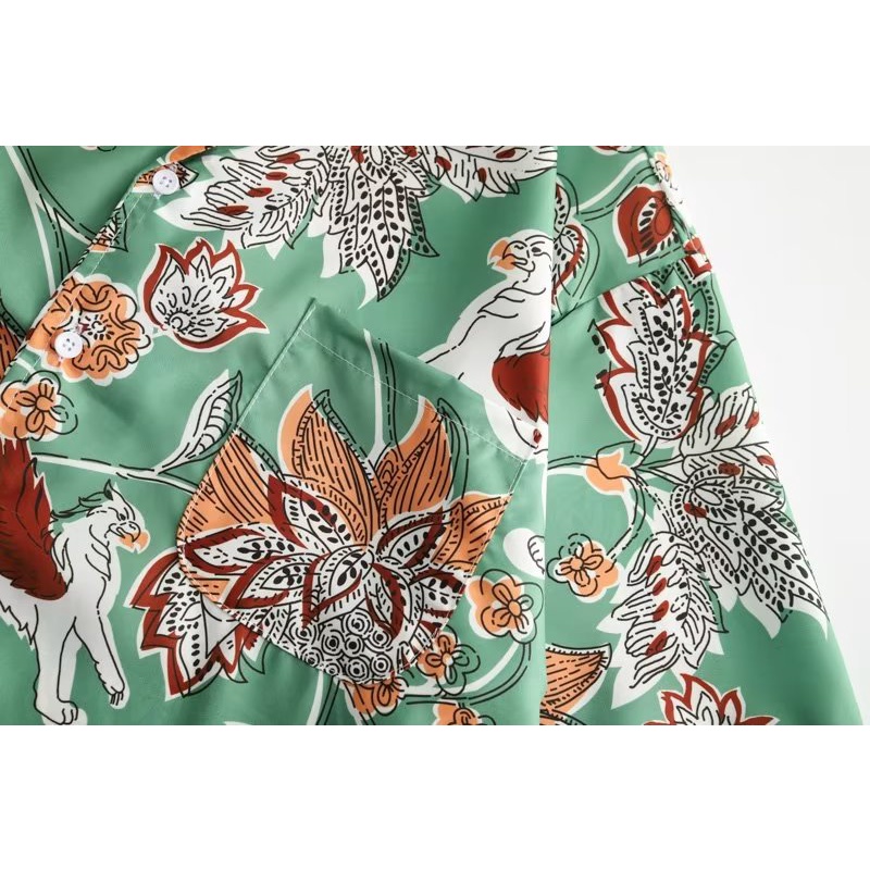 Áo Sơ Mi Tay Ngắn In Hoa Phong Cách Hawaii Hồng Kông Cổ Điển Thời Trang Đi Biển Cho Nam Và Nữ