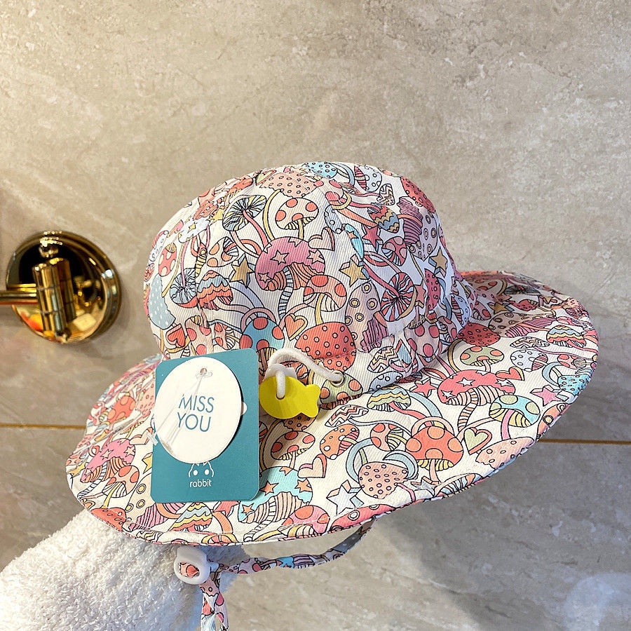 Nón Tai Bèo Chống Nắng Họa Tiết Hoa Dễ Thương Cho Bé Gái