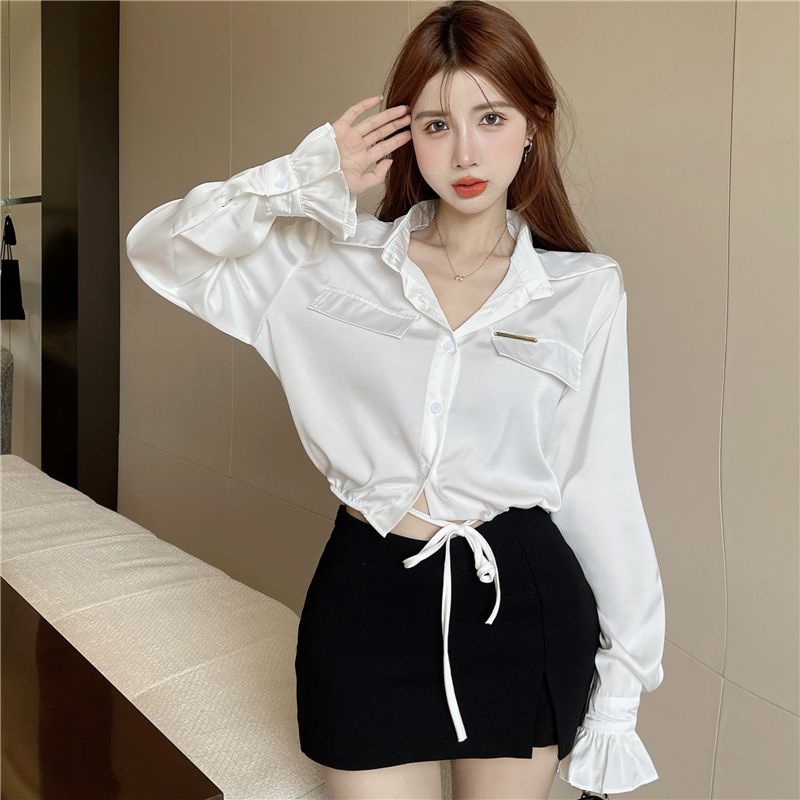 Áo Sơ Mi Tay Dài Cổ Polo Chống Nắng Thời Trang Trẻ Trung