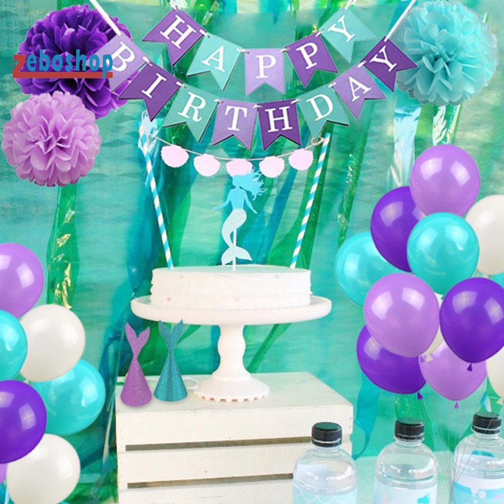 Set 76 Phụ Kiện Trang Trí Bong Bóng Hình Nàng Tiên Cá