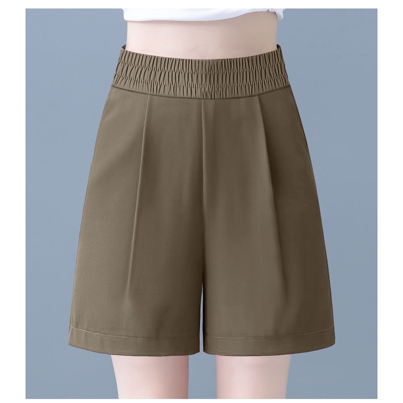 Quần Short Dáng Chữ a Lưng Thun Mỏng Mịn Phong Cách Đơn Giản Mùa Hè Cỡ Lớn Cho Nữ