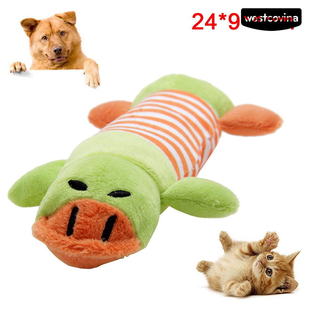 [COD]♞Đồ Chơi Hình Vịt Nhồi Bông Dễ Thương Chống Cắn Cho Thú Cưng