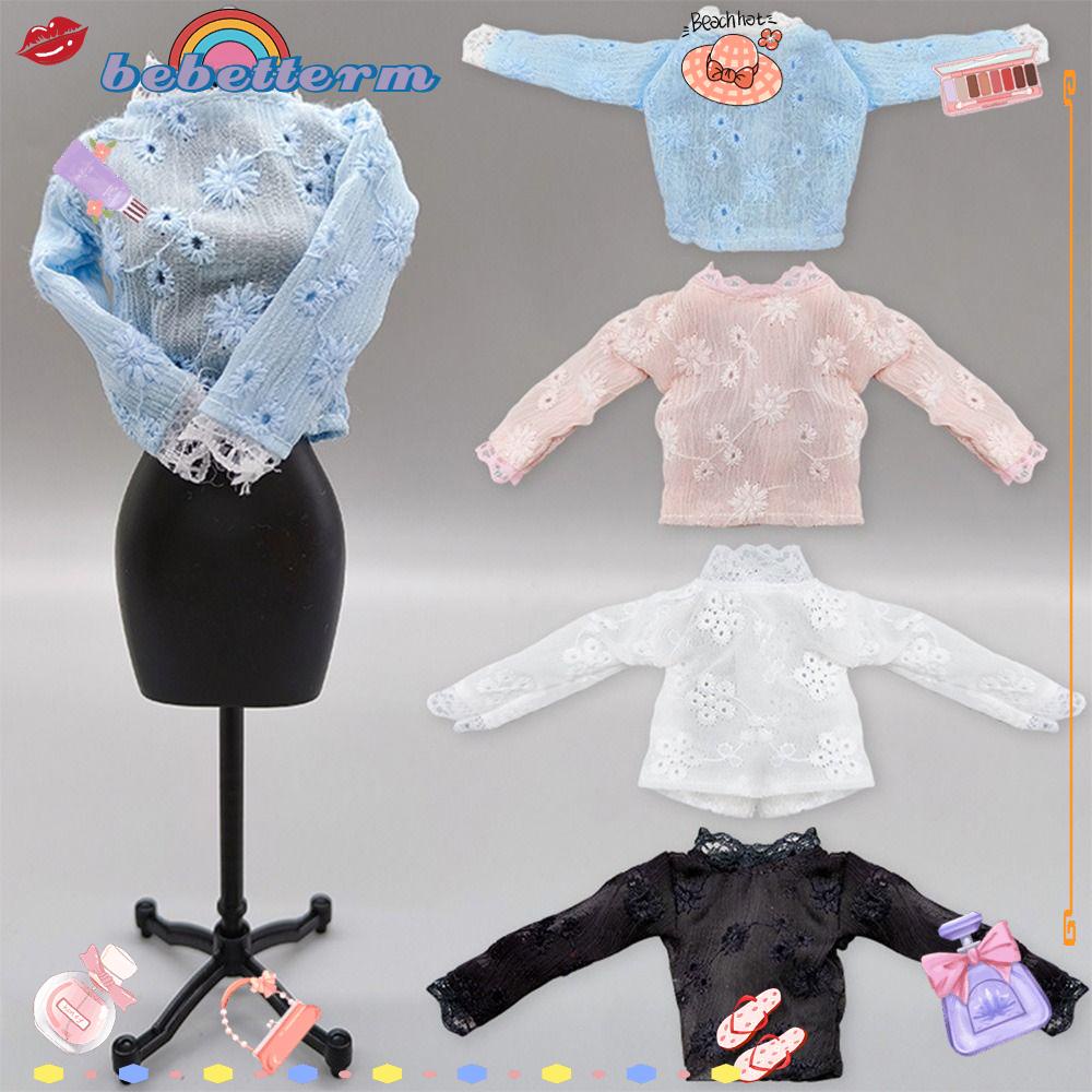 BEBETTERM Áo Khoác Jean Thời Trang Cho Búp Bê Tỉ Lệ 1 / 6