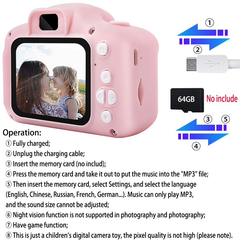 Máy Ảnh Kỹ Thuật Số Mini 4K Pixels 1080p 4K Pixels