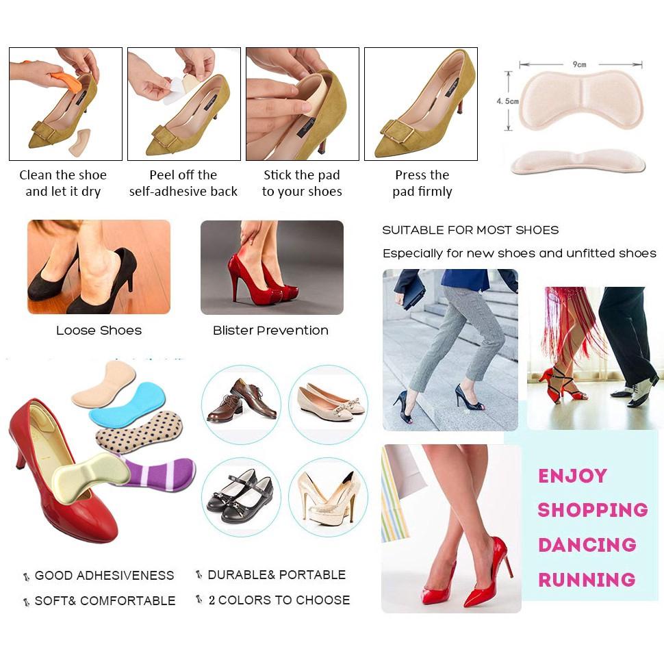 Set 2 Miếng lót giày bảo vệ sau gót, Miếng dán bảo vệ gót chân khi mang giày cao gót tiện dụng cho nữ