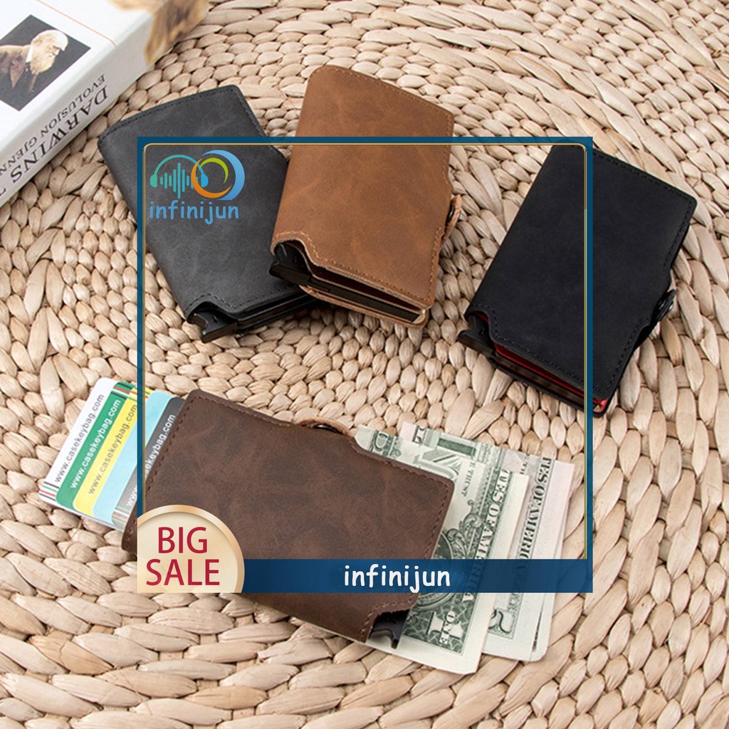 Ví Da PU Đựng Thẻ Mini Chống RFID Thời Trang Cho Nam Và Nữ