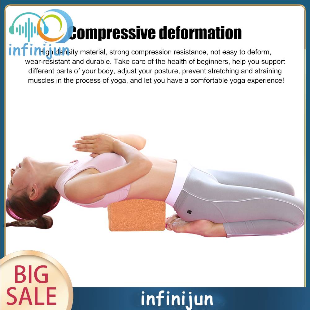 Khối Gỗ Bần Đàn Hồi Cơ Bắp Màu Vàng Tự Nhiên An Toàn Cho Người Tập Gym / Yoga