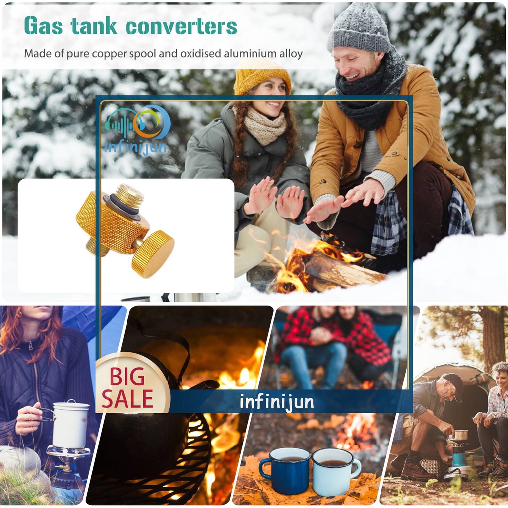 Đầu Chuyển Đổi Bình Khí Bằng Hợp Kim Nhôm Tiện Dụng Cho Hoạt Động Ngoài Trời