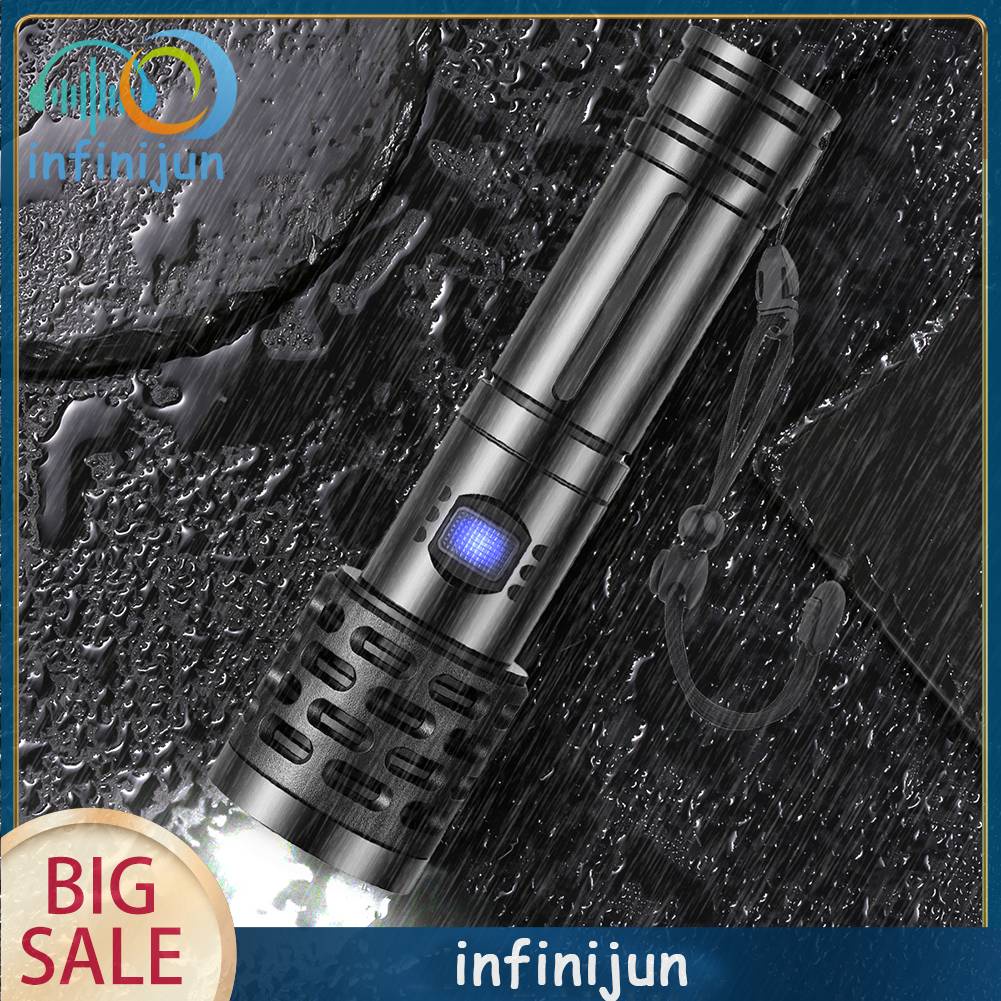 Đèn Pin LED 10W Loại C IPX6 5 Chế Độ Sáng Tiện Dụng