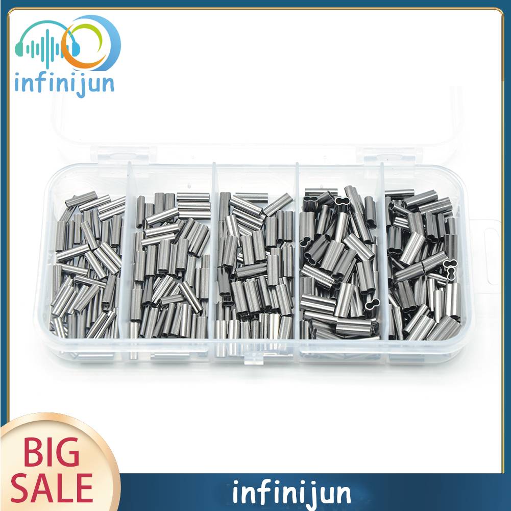 300 Ống Đồng Nối Dây Câu Cá 1.0-1.8mm