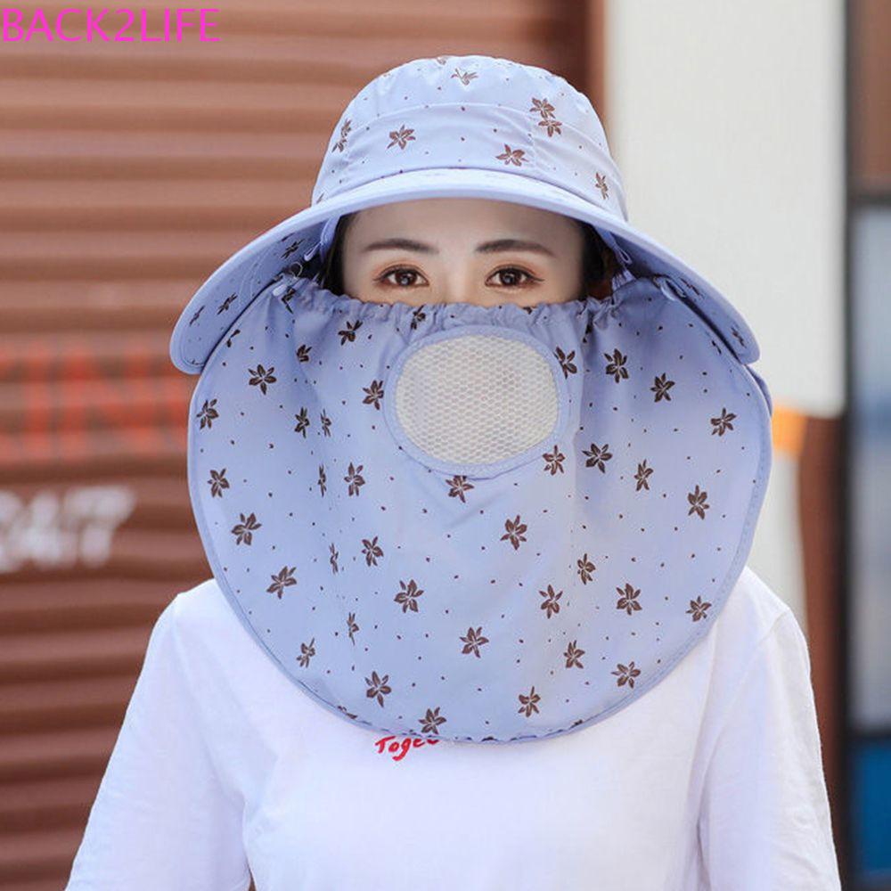 BACK2LIFE Mũ Bucket In Hoa Bằng Polyester Chống Gió Chống Tia UV Cho Hoạt Động Ngoài Trời Sự Bảo Vệ