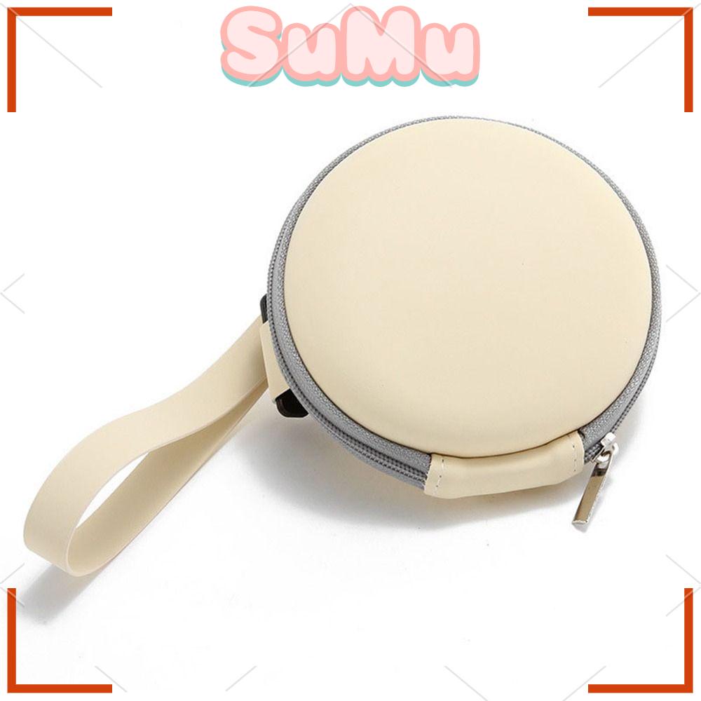 Hộp Đựng Mắt Kính Hình Tròn Có Khóa Kéo Có Thể Gấp Gọn Tiện Dụng Mang Theo Du Lịch