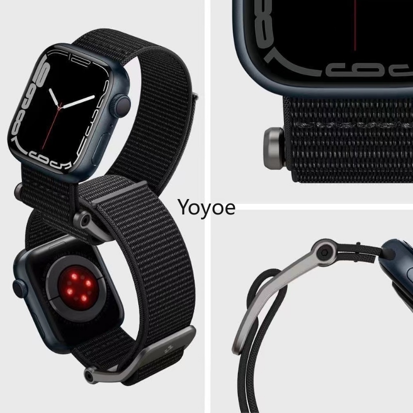 SPIGEN Dây Nylon Thoáng Khí Thay Thế Cho Đồng Hồ Thông Minh Apple Watch Series 8 Ultra 49mm 7 6 5 4 3 SE iWatch 45mm 41mm 44mm 40mm 38mm