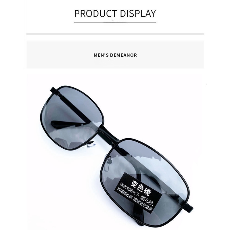 Kính Mát Vuông Phân Cực Chống Tia UV400 Cho Nam