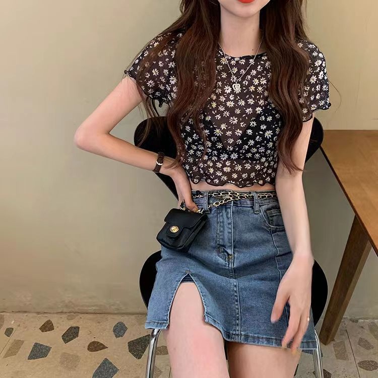 NZN Áo Thun Tay Ngắn In Hoa Thời Trang Mùa Hè Mới Cho Nữ