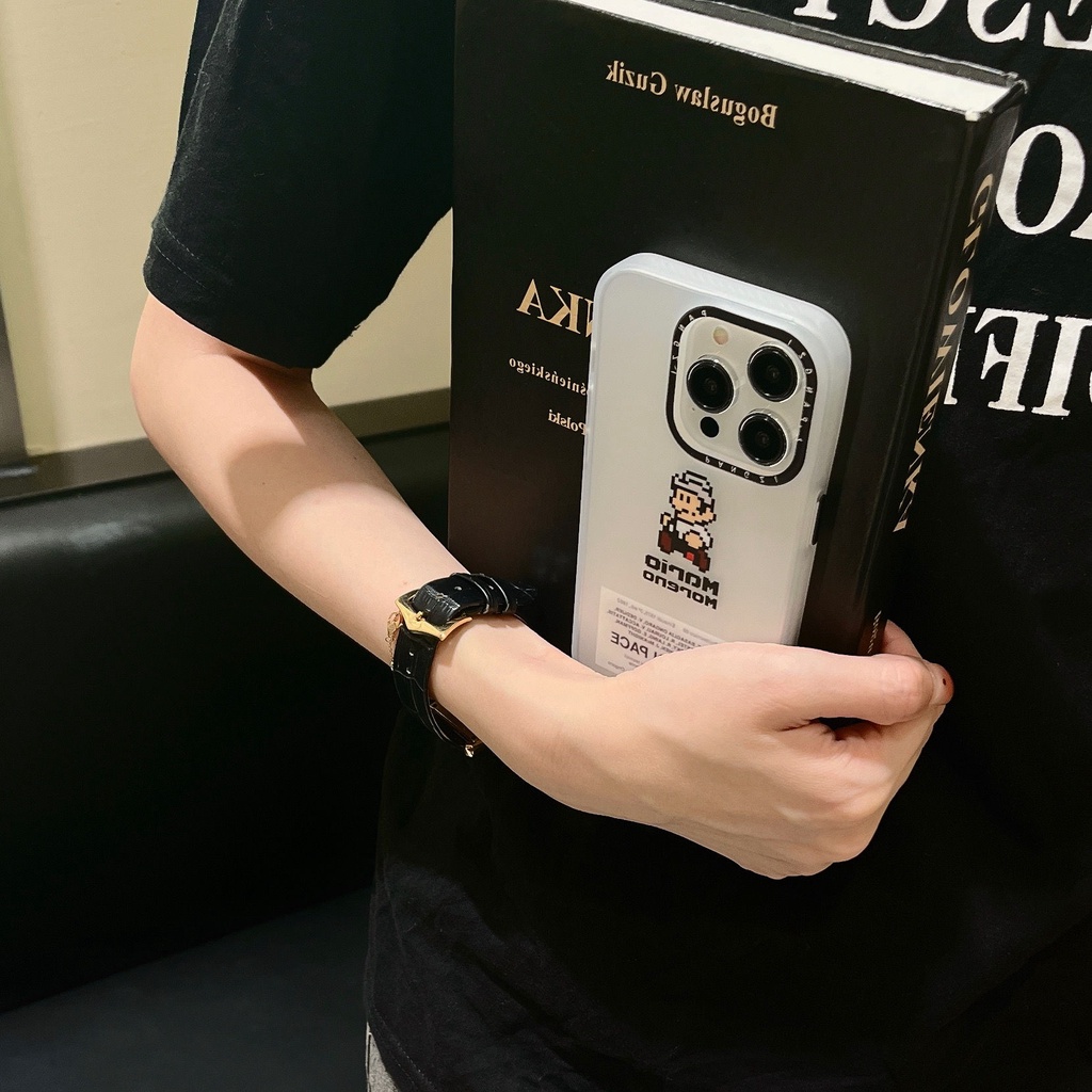 Ốp Điện Thoại Trong Suốt Chống Sốc Màu Trắng In Hình Mario Cho IPhone 14 13 12 11 Pro Max