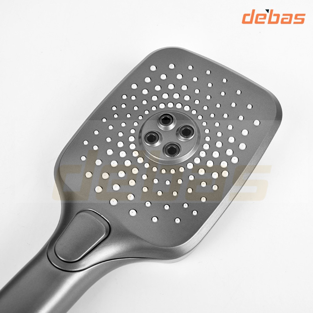 Bộ bát sen cây tắm đứng xám titan cao cấp Debas