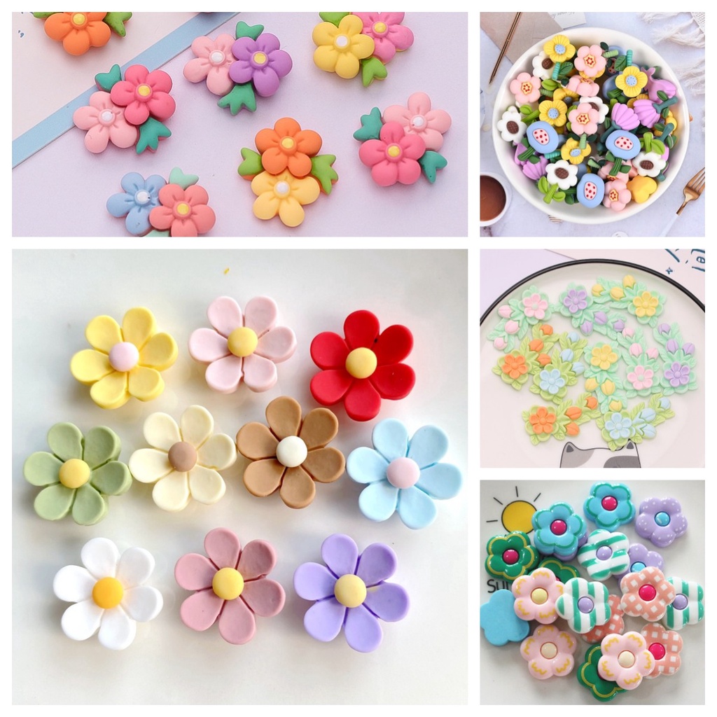 Set 10 Kẹp Tóc Hình Hoa Hướng Dương Nhiều Màu Sắc