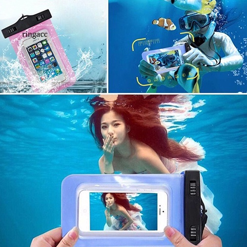 Túi Đựng Điện Thoại Chống Thấm Nước Kèm Kẹp Giữ Tiện Dụng Khi Đi Bơi