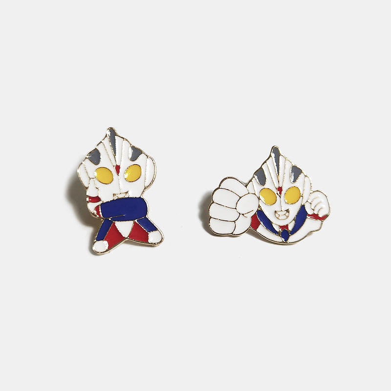 Huy Hiệu Cài Áo Bằng Kim Loại Hình Ultraman Hoạt Hình