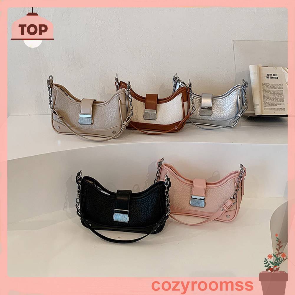 Túi Xách Da PU Mềm Màu Trơn Phong Cách Boho Thời Trang Cho Nữ