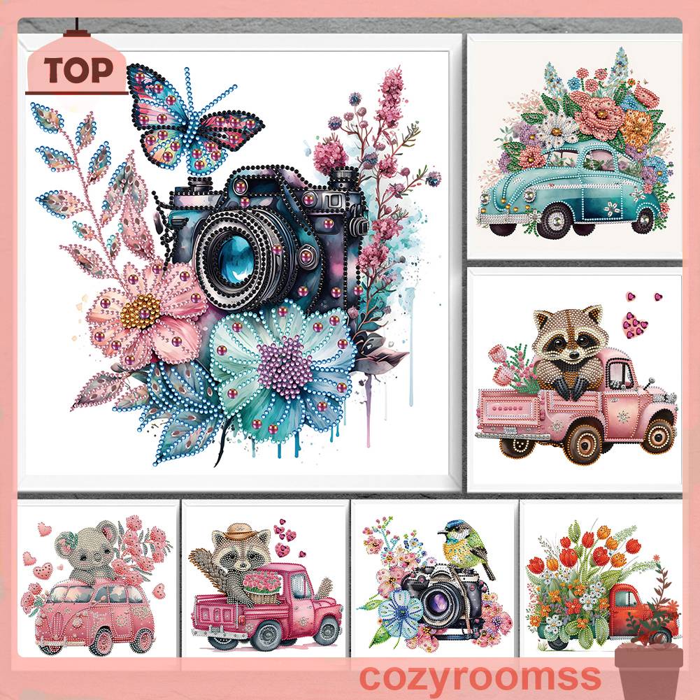 Bộ Tranh Đính Đá 5D Tự Làm Hình Hoa Trang Trí Nhà Cửa