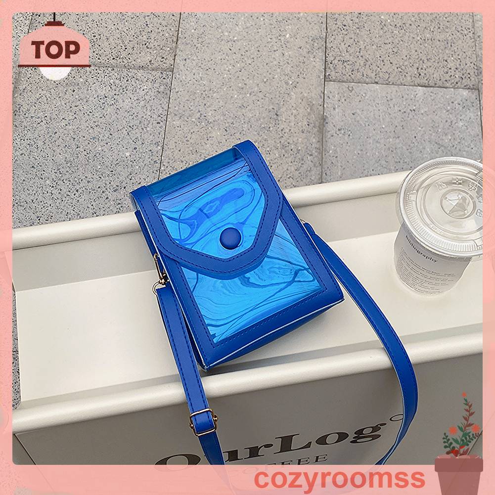 Túi Xách Nhựa Trong Suốt Hình Vuông Đơn Giản Cho Nữ