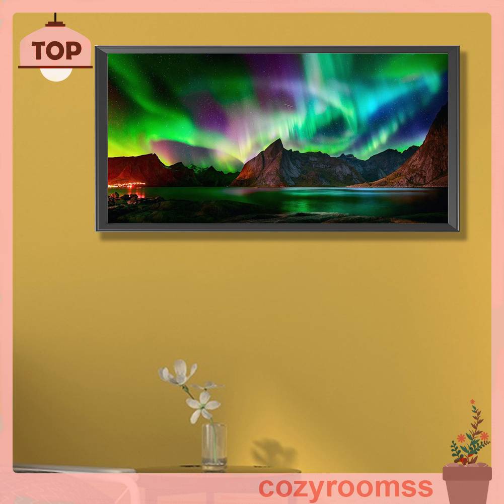 Tranh Đính Đá Kim Cương Toàn Bộ 5D DIY Hình Vẽ Cực Quang