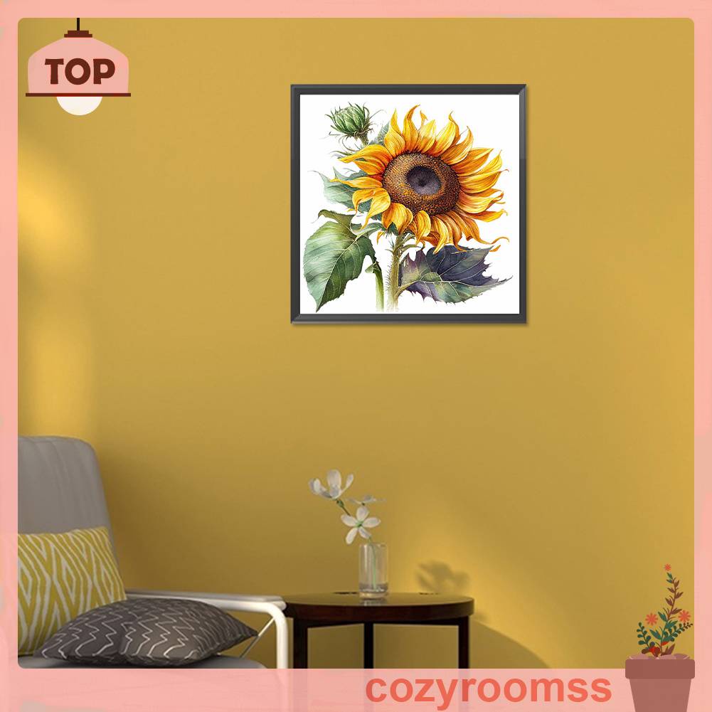 Tranh Đính Đá Kim Cương Toàn Bộ 5D DIY Hình Vẽ Hoa Hướng Dương