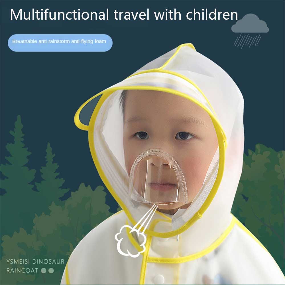 Áo Mưa Trẻ Em Một Mảnh Dễ Thương Thích Hợp Cho Học Sinh Poncho Có Mũ Mặt Nạ Cho Bé Trai Và Bé Gái Phụ Kiện Đi Mưa royal1.vn