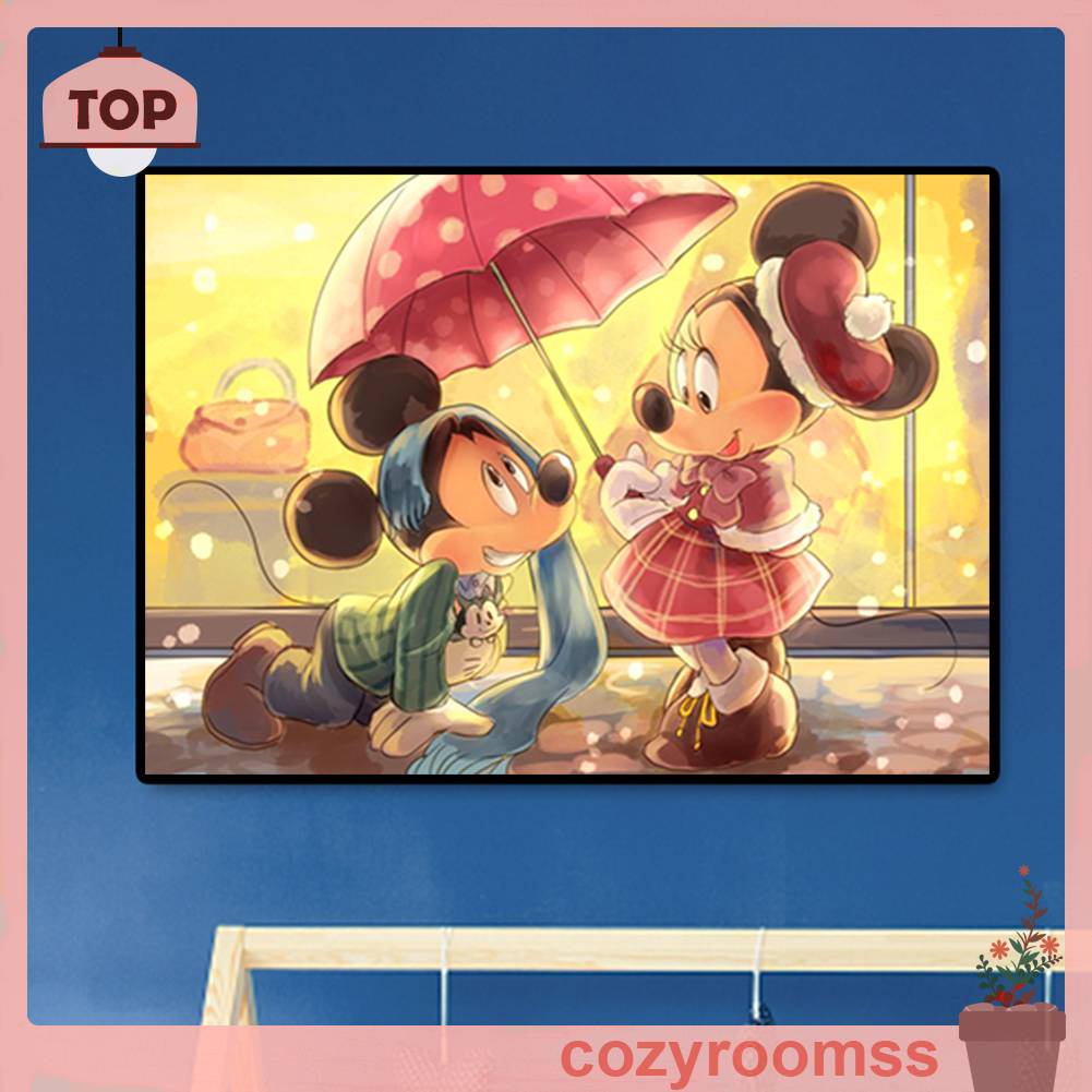 Tranh Đính Đá Kim Cương Toàn Bộ 5D DIY Hình Vẽ Chuột Mickey