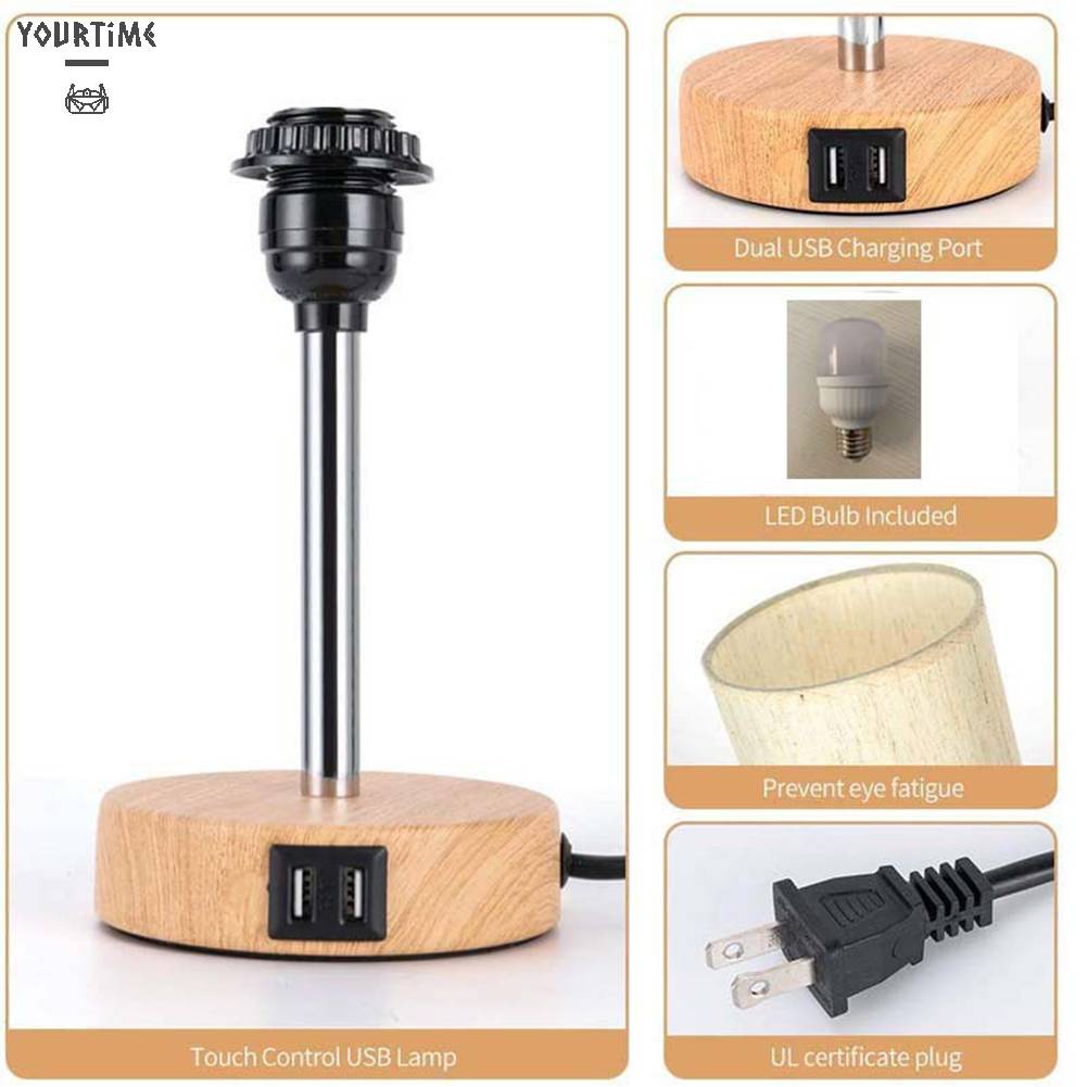 Đèn LED Để Bàn Đế Gỗ Trang Trí Nội Thất