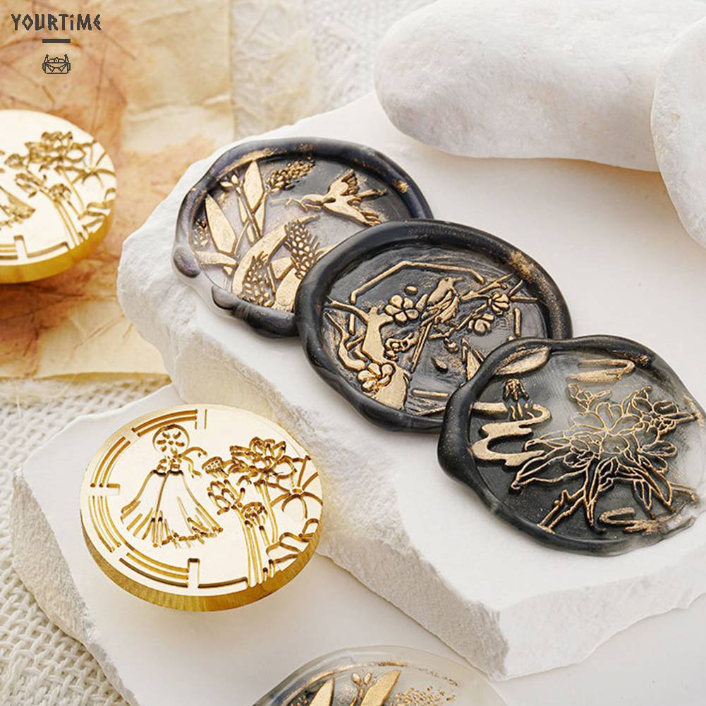 Bộ 24 Con Dấu Bằng Đồng Dùng Trang Trí DIY