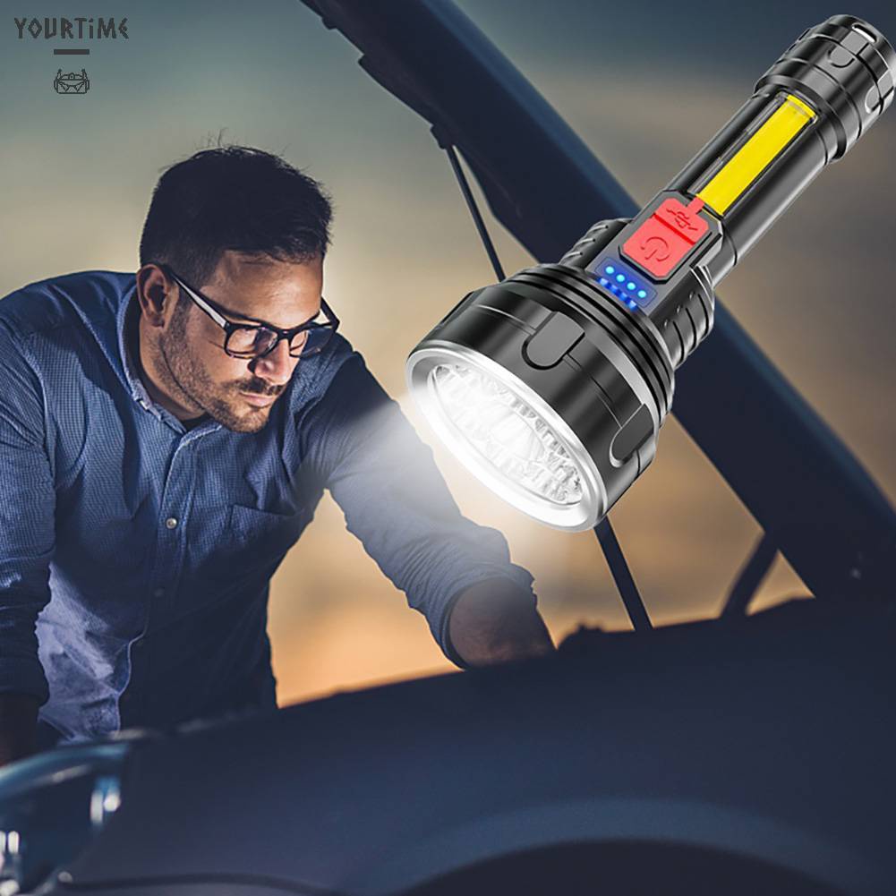 Đèn Pin LED 350LM COB 4 Chế Độ Sáng Tiện Dụng