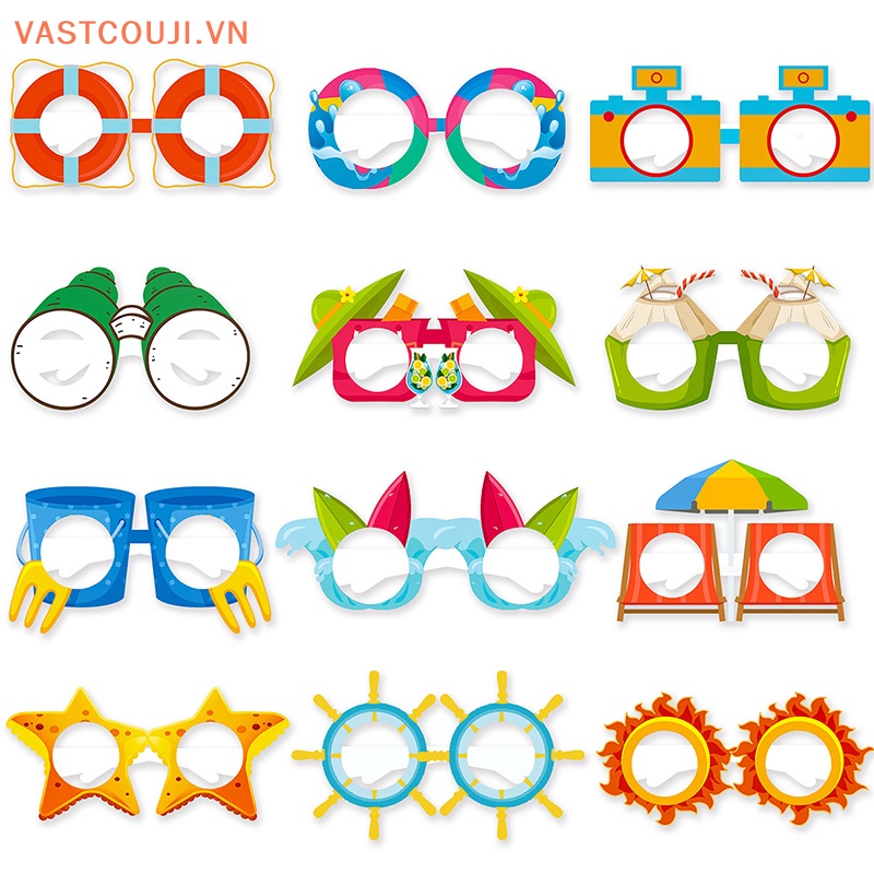 Mắt Kính Giấy Chủ Đề Biển Mùa Hè Độc Đáo