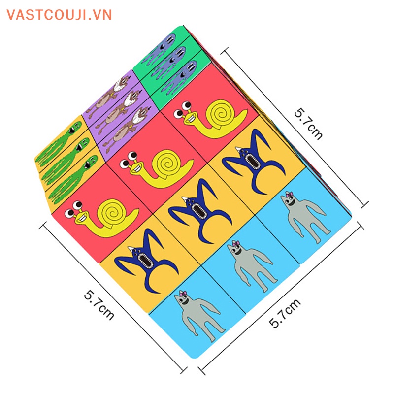 Móc Khóa Hình Khối Rubik VASTJI Garten of Banban Dễ Thương