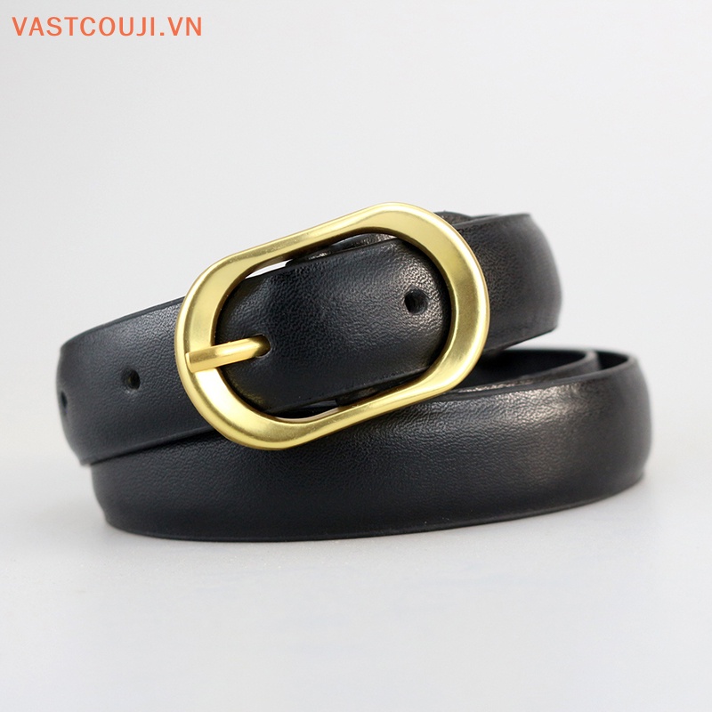 Thắt Lưng Da Phối Khóa Kim Loại Phong Cách Vintage Thời Trang Cho Nữ