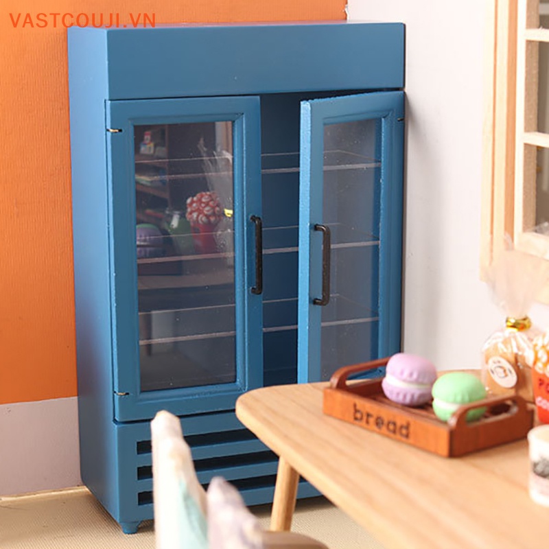 Mô Hình Tủ Lạnh Mini Hai Cửa Dùng Trang Trí Nhà Búp Bê