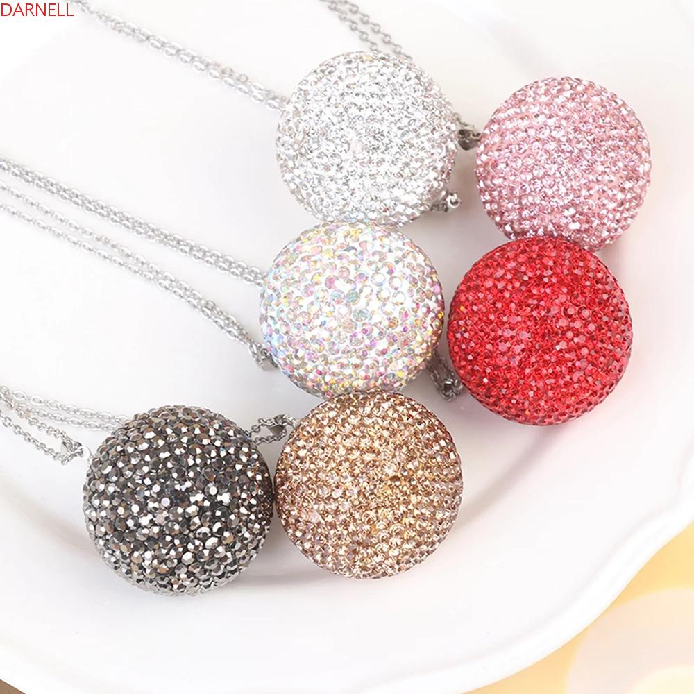 DARNELL Dây Xích Kim Loại Mặt Bóng Tròn Thời Trang Trang Trí Xe Hơi