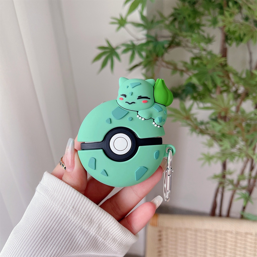 Vỏ Bảo Vệ Hộp Sạc Tai Nghe Bluetooth Không Dây Airpods pro 1 / 2 / 3 pro2 Bằng Silicon Mềm Hình Quả Cầu Elf Ếch 3D Dễ Thương