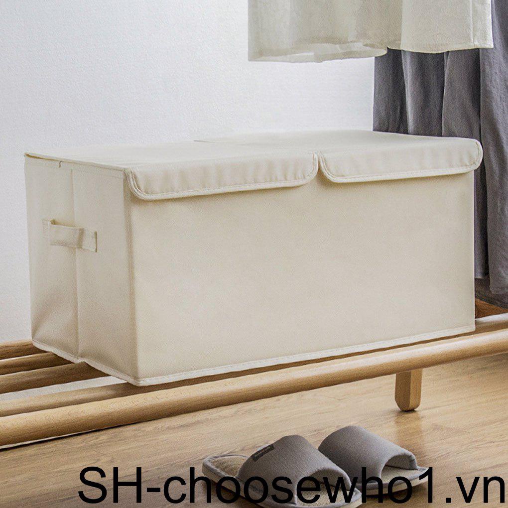 Hộp Đựng Đồ Bằng Vải Hai Ngăn Dày Dặn Có Nắp