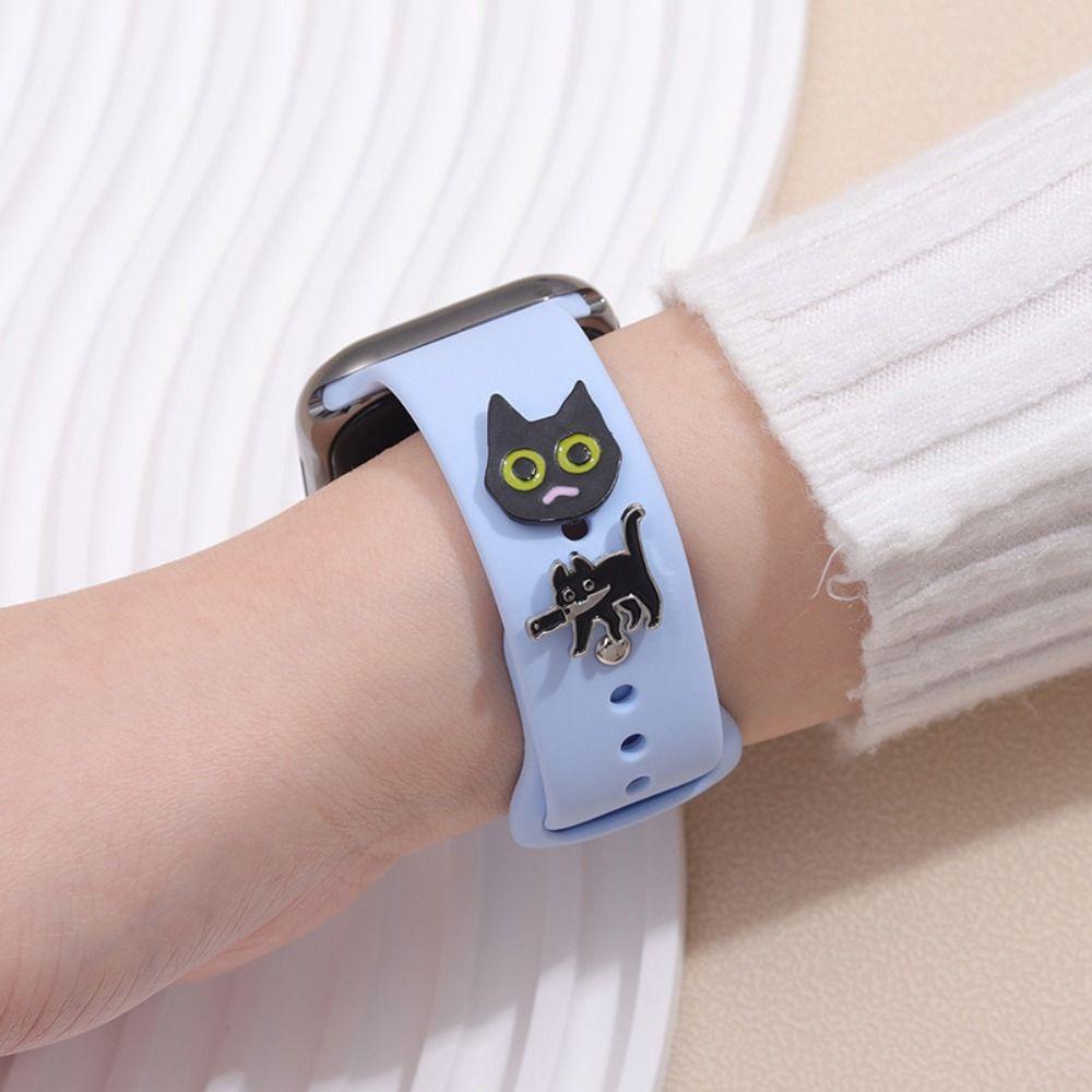NEXTVN Dây Đeo Đồng Hồ Thay Thế Bằng Kim Loại Hình Chú Ếch Dễ Thương Trang Trí Cho iwatch