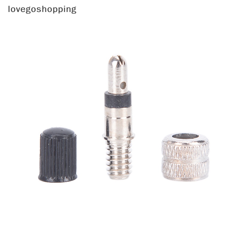 Set 10 Lõi Van Xe Đạp Bằng Đồng Mạ Niken Kèm Nắp Van Schrader